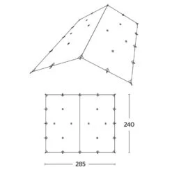 Bush Pro Tarp -Outdoor Camping go 329229 g